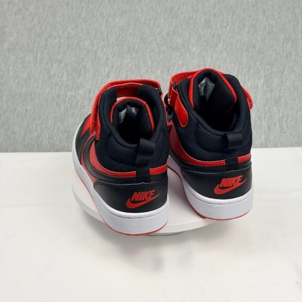 Nike Court Borough Mid 2 GS Bred Red Black Sneakers CD7782-602 Size 5Y BNIB - Picture 5 of 11